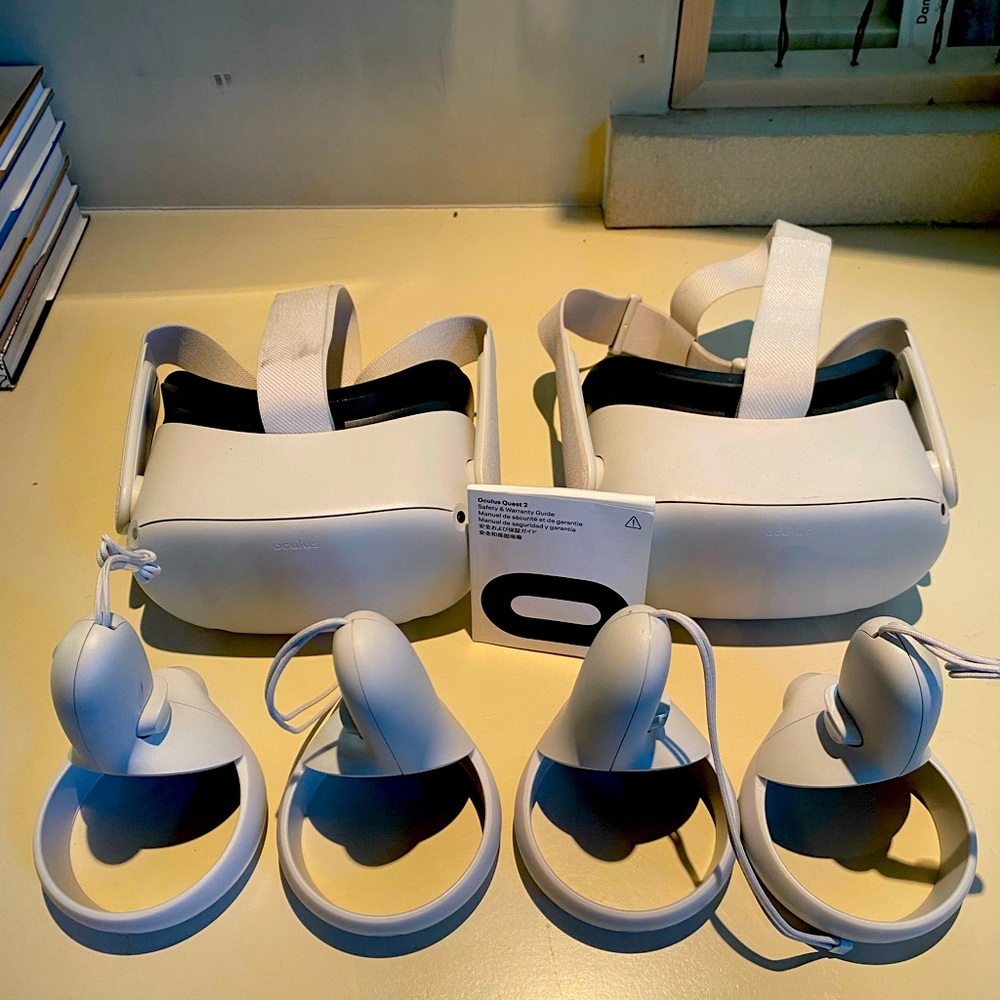 OCULUS QUEST 2 VR HEADSET AND CONTROLLERS ($200 for both)